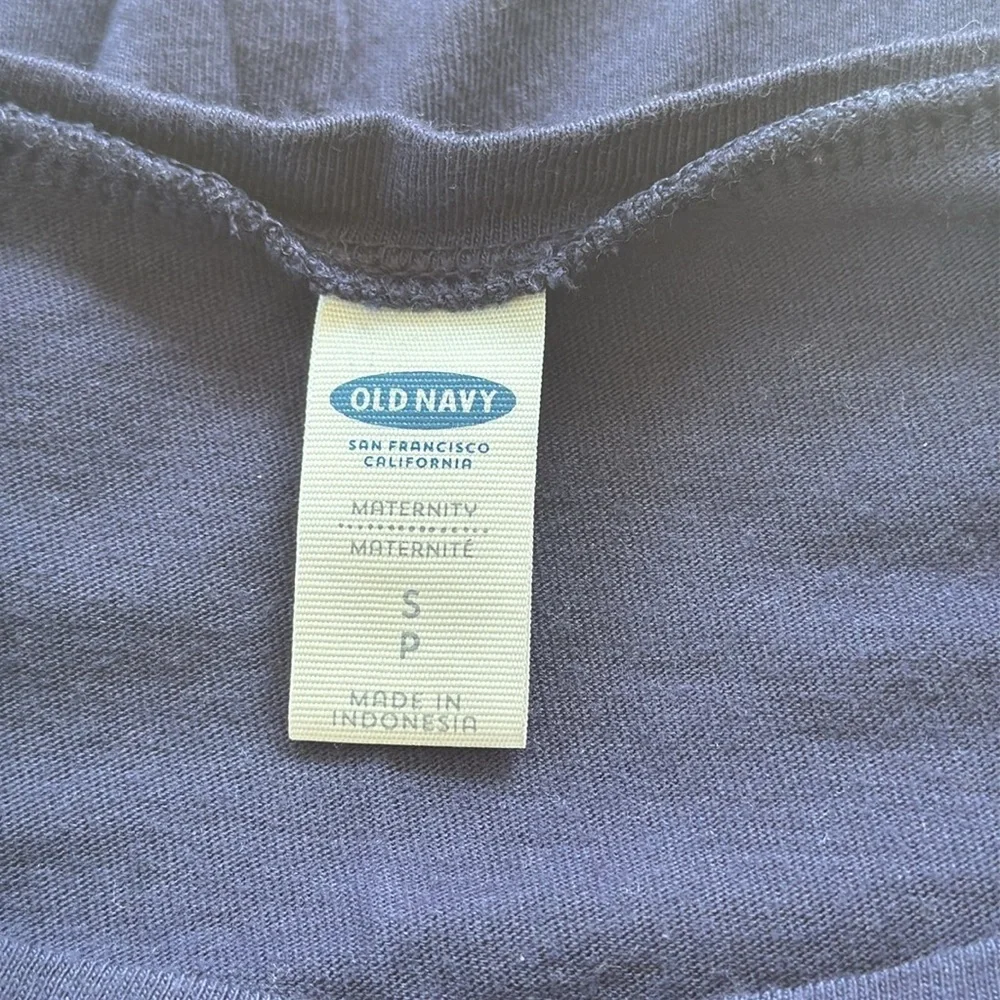 Old Navy Maternity navy blue short sleeve bodycon ruched dress size small